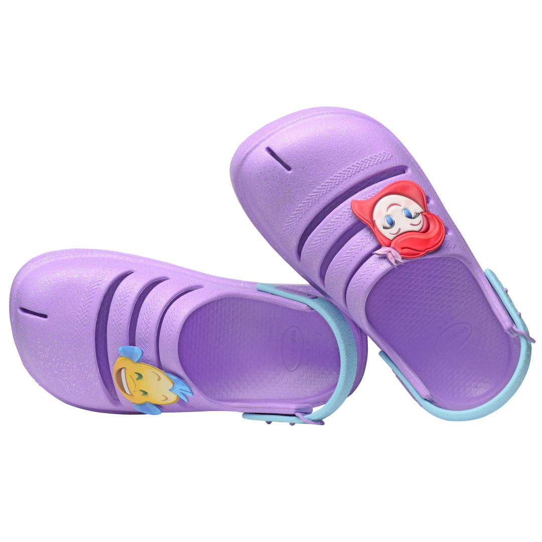 Chinelo Clog Havaianas Infantil Princesa Ariel Roxo - Image 4